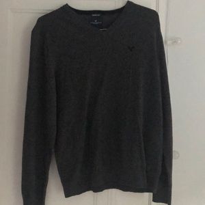 American Eagle Black V-Neck Sweater